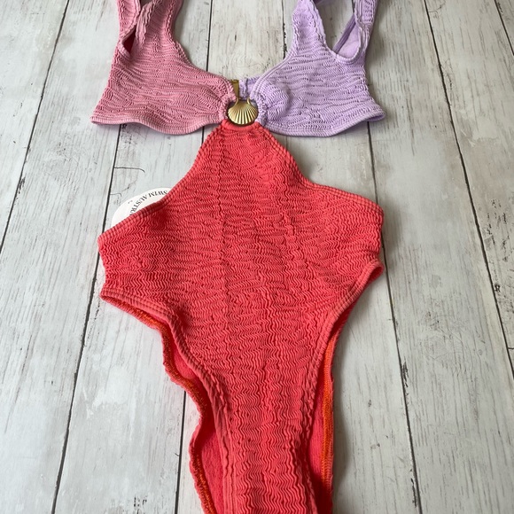 CLEONIE Hamptons Maillot One Piece Coral Blossom Lilac One Size - Picture 5 of 10